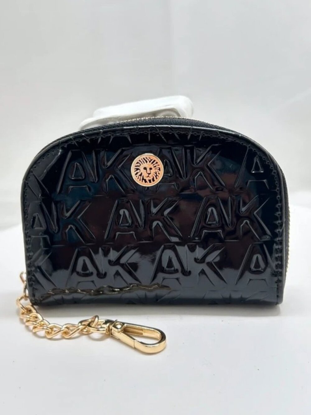 Anne Klein, Black Patent Signature Embossed Wallet, Coin Purse, NWOT